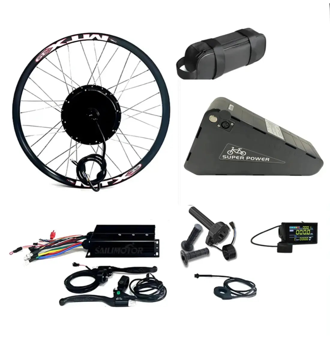 72V 3000W Ebike Conversion Kit with LG Battery