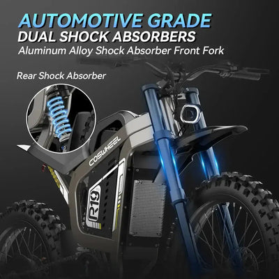 COSWHEEL R19 Electric Dirt Bike Off Road 40Ah 72V 6000W